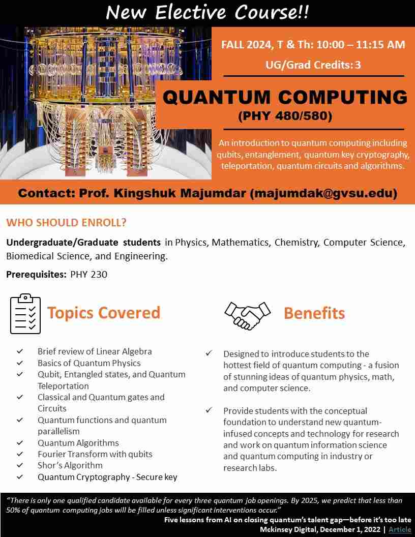 New Elective Course: Quantum Computing